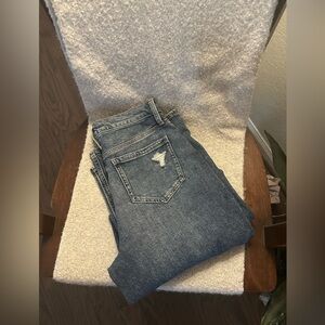 SO Ripped Boyfriend Jeans in Medium Blue Denim